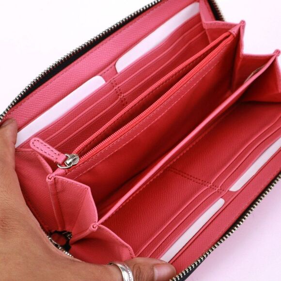 NWT Coach RED HEART Accordion Zip Wallet in Pink - Picture 6 of 8